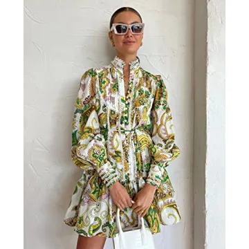 Elegant Aoxwomens Button Down Swing Dress with Pockets