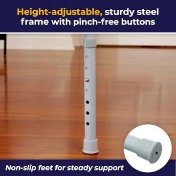 Drive Medical Folding Commode Chair Supports 350 lbs