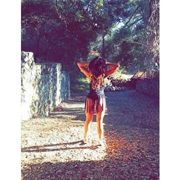 CXINS Crochet Cover Up for Women with Tassel Trim