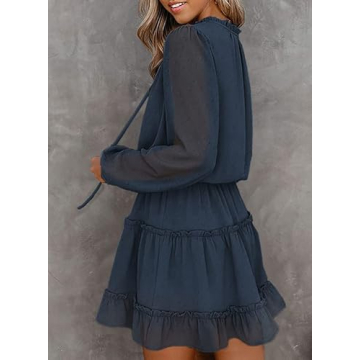 Dokotoo Women's Elegant Spring Ruffle Tiered Dress for Spring