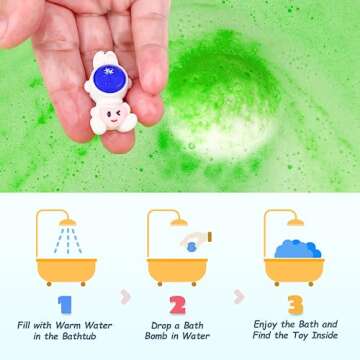 DOVIPE Kids Bath Bombs with Toys - Fun Surprise Collection