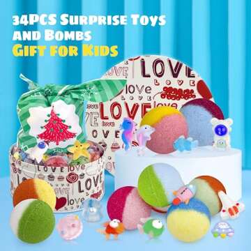 DOVIPE Kids Bath Bombs with Toys - Fun Surprise Collection