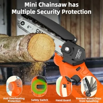 Lightweight Cordless Mini Chainsaw with 2 Batteries