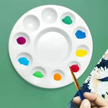 Kid-Friendly 1 Pcs Plastic Paint Palette for Creativity