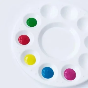 Kid-Friendly 1 Pcs Plastic Paint Palette for Creativity