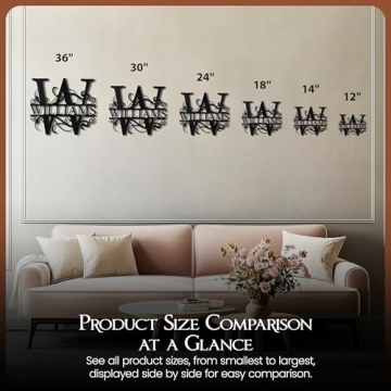 Custom Family Name Sign with Split Letter Monogram