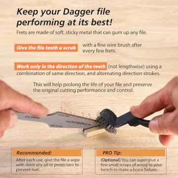 FretGuru Guitar Fret Crowning File - Dual Sided Dagger 2.0 - MD and LG/XL - Ideal for Frets between .080" to .110" wide - Professional Luthier Tool for Electric, Acoustic and Bass Guitars