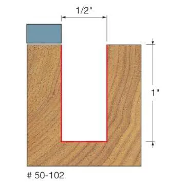 Freud 50-102 1/2" Top Bearing Flush Trim Bit for Precision Woodworking