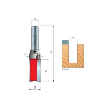 Freud 50-102 1/2" Top Bearing Flush Trim Bit for Woodworkers