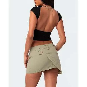 Trendy Women Backless Y2K Open Back Crop Tops - Summer Fashion 2023