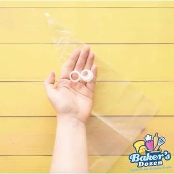 100 Pastry Bags 16 IN | Heavy Duty Piping Bags with Extra Thickness | Disposable Icing Bags with 1 Coupler and 2 Ties | Cake Decoration Piping Bags | Anti-Burst and Non-slip Piping Bag