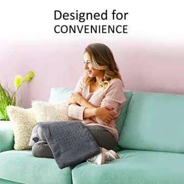 PARAMED Heating Pad XL King Size by Paramed - Extra Large 12” x 24” - Auto Shut-Off Function - for Neck, Back, Shoulder, Menstrual Pain & Sore Muscle Relief – Washable Grey