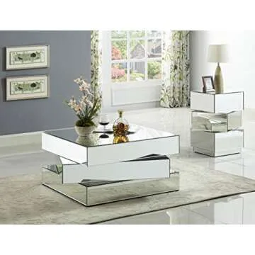 Stunning Modern Mirrored End Table for Elegant Living