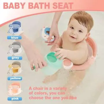 Adorable Baby Bath Seat for Safe and Fun Bathing 6+ Months, Non-Slip, Easy Clean