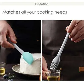 FONGLUAN Mini Silicone Spatula Set for Cooking and Baking