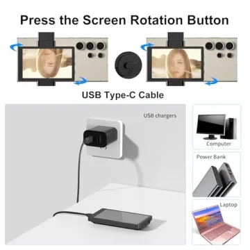 Newmowa Phone Vlog Monitor for Samsung - Capture Perfect Selfies