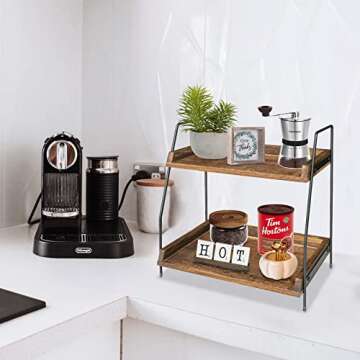 Megsooul Coffee Bar Accessories and Organizer Countertop, Coffee Station Organizer Kitchen Counter S...
