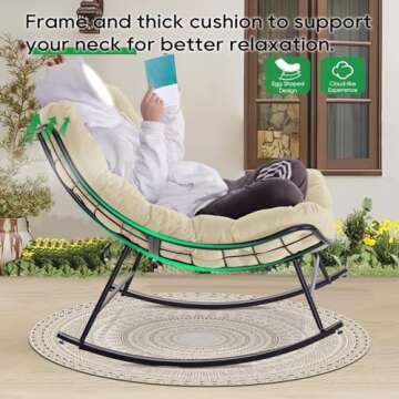 Oversized PORWEY Egg Rocking Chair for Comfort and Style