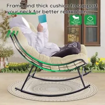 Oversized PORWEY Egg Rocking Chair for Comfort and Style