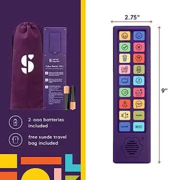 Special Supplies AAC Communication Device for Speech Therapy, Talker Buddy Communication Device for Non Verbal Kids & Adults, Autism Talking Aids for Home or School, Travel Bag, Recording Option