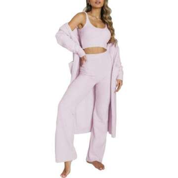 Fuzzy 3 Piece Women's Lounge Set: Cozy Comfort