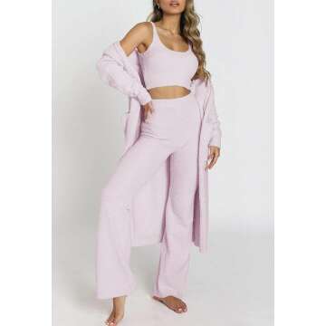 Fuzzy 3 Piece Women's Lounge Set: Cozy Comfort