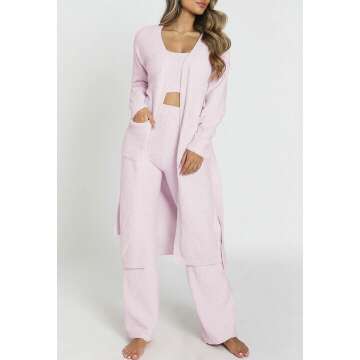 Fuzzy 3 Piece Women's Lounge Set: Cozy Comfort