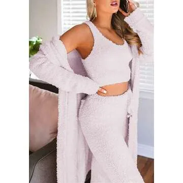 Fuzzy 3 Piece Women's Lounge Set: Cozy Comfort