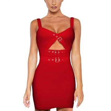 Sexy Red Stretch Bodycon Dress - Turn Heads with Confidence