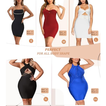 Sexy Red Stretch Bodycon Dress for Women - DRBD095