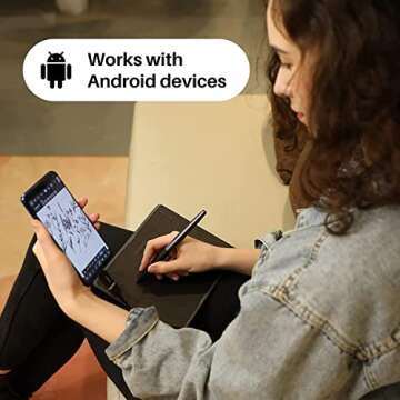 Drawing Tablet HUION HS64 Beginner Graphics OSU Tablet with Battery-Free Stylus 8192 Pressure Sensit...