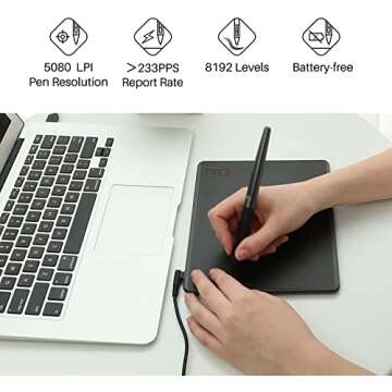 HUION HS64 Drawing Tablet for Digital Art and Design