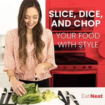 EatNeat 12 Piece Knife Set - Premium Chef Knives & Board