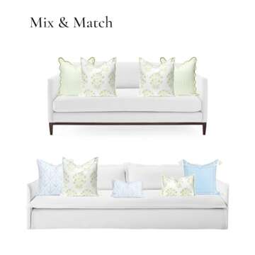 Hofdeco Coastal Throw Pillow Cover 20x20 for Indoors Outdoors