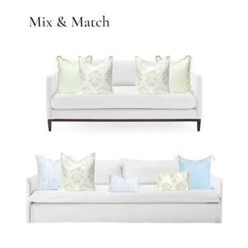 Hofdeco Coastal Throw Pillow Cover 20x20 for Indoors Outdoors