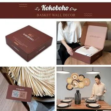 Handcrafted Kokoboho Wall Basket Decor Set of 7