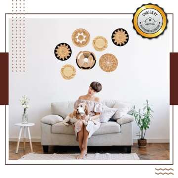 Handcrafted Kokoboho Wall Basket Decor Set of 7