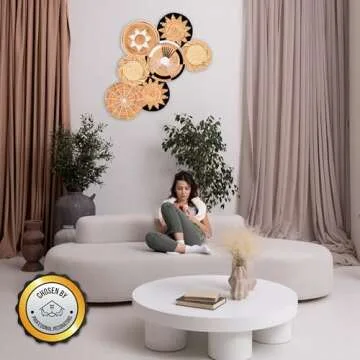 Handcrafted Kokoboho Wall Basket Decor Set of 7