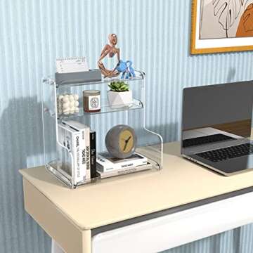PEKVIZK 3-Tier Acrylic Organizer for Home & Office Storage