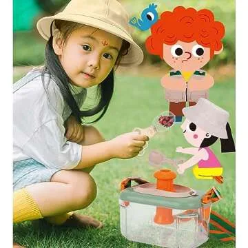 OOOK Kids Explorer Kit, Bug Catching Kit for Kids with Safari Vest and Hat, Camping Adventure Set, Explorer Set Present for Boys and Girls with Bug Catching Net