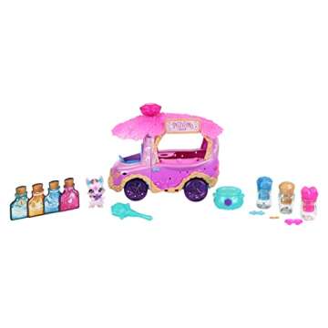Magic Mixies Magic Potions Truck Playset. Transforms Into A Potion Shop. Create 3 Spells and Potion Surprises for Your Mixlings. Includes 1 Exclusive Mixling