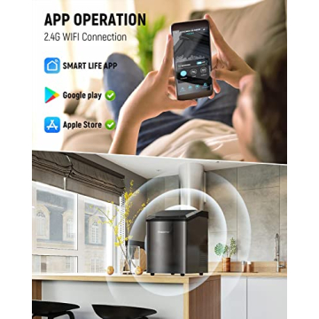 Nugget Ice Maker Machine for Chewy Ice – 40lbs Daily