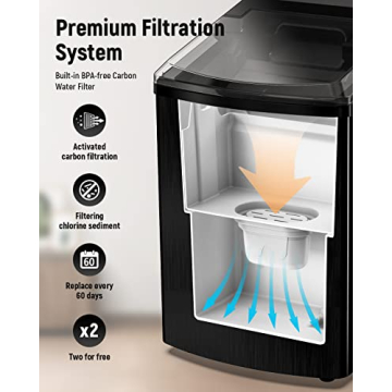 Nugget Ice Maker Machine for Chewy Ice – 40lbs Daily