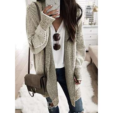 Stylish Sidefeel Oversized Cardigans for Women - Cozy Knitted Wear