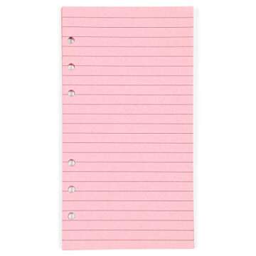 Paper Junkie Colored A6 Lined Binder Paper - 240 Sheets/480 Pages (Pack of 6) Ring Hole Punch Blank Loose Leaf Ruled Refill Inserts for Planner, Journal, Notebooks, Budget Organizer - Pastel Colors