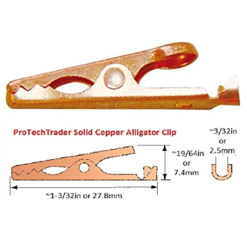 Solid Copper Alligator Clips for Soldering & Heat Sinks