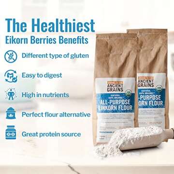 Organic Einkorn Flour for Healthy Baking - 10 lbs