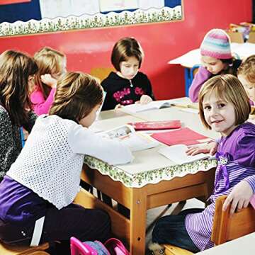 Eucalyptus Die-Cut Border Trim 36ft Per Roll Two Sided Printed Leaves Border Farmhouse Classroom Decor Back to School Eucalyptus Classroom Decoration