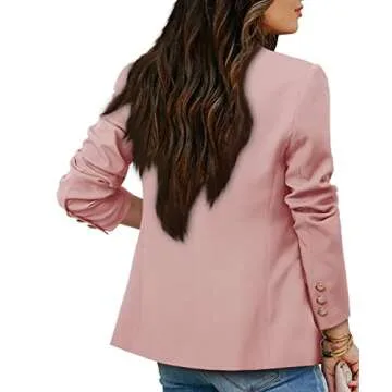 Stylish CRAZY GRID Women's Double Breasted Blazer