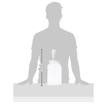 Home Brew Ohio Set of 2 One Gallon Wide Mouth Jars with Lids and Econolocks for Brewing